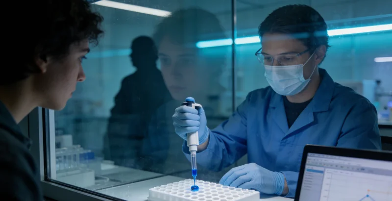 专业的基因测序实验室内部环境