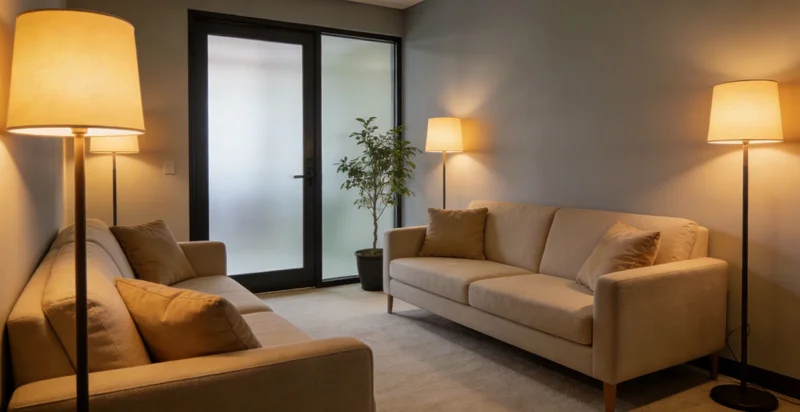 泰州家庭正在与健康顾问进行专业