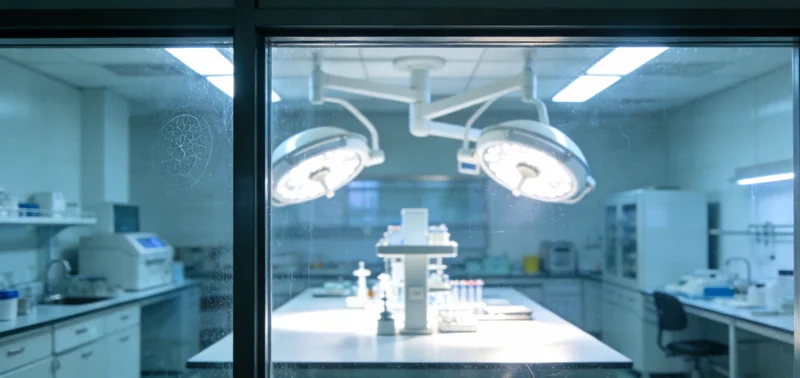 专业人员在实验室内进行基因测序分析工作