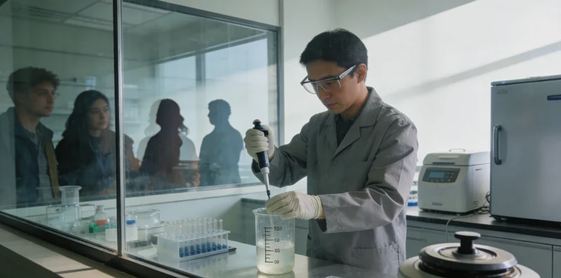 实验室技术人员正在操作基因测序