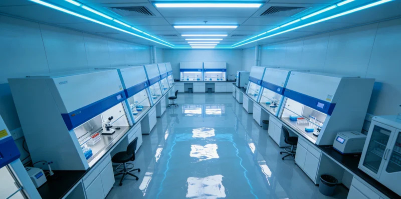 专业人员在分子诊断实验室进行基