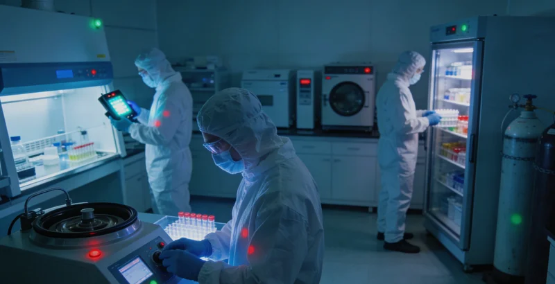 科研人员正在进行基因测序分析