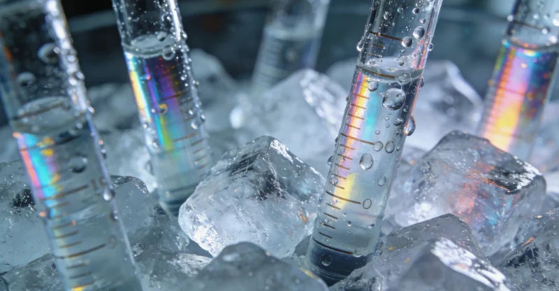 医疗示意图展示肺泡灌洗液样本采