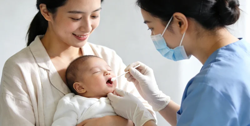 专业医护人员正在为女性进行宫颈