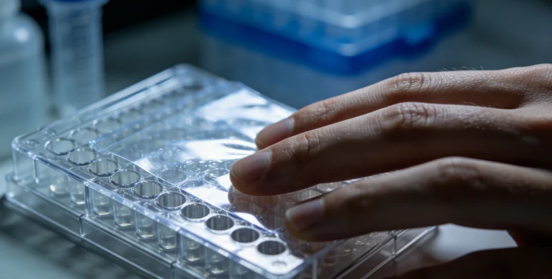 家长带着咳嗽的儿童在诊所前，面