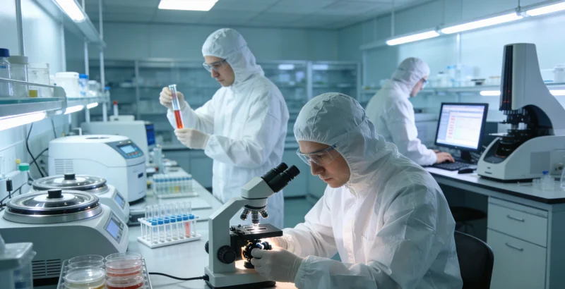 实验室内技术人员操作精密PCR