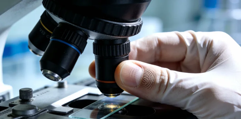 电脑屏幕上显示着复杂的病原体基