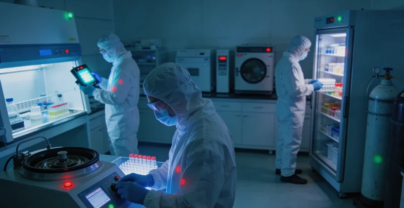 万核基因松原本地实验室内，技术