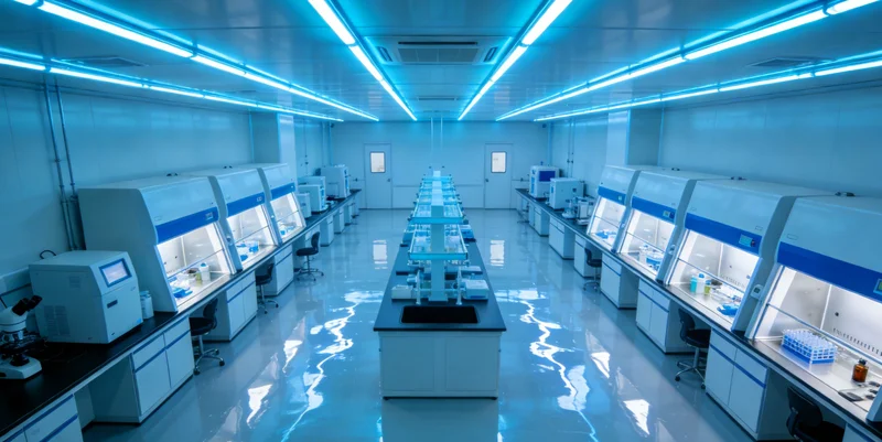 实验室内进行基因检测分析的场景