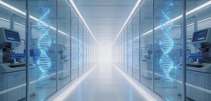 医生在办公室内,指着电脑屏幕上