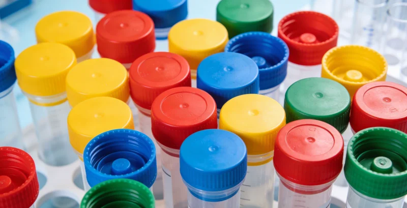 专业人员在进行医疗样本采集与处