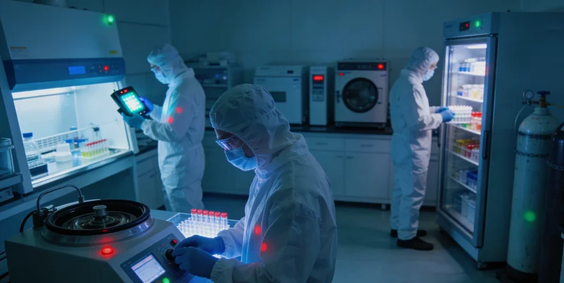 基因检测实验室工作场景