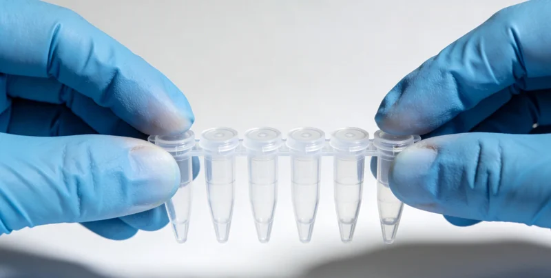 电脑屏幕上显示的复杂基因序列数