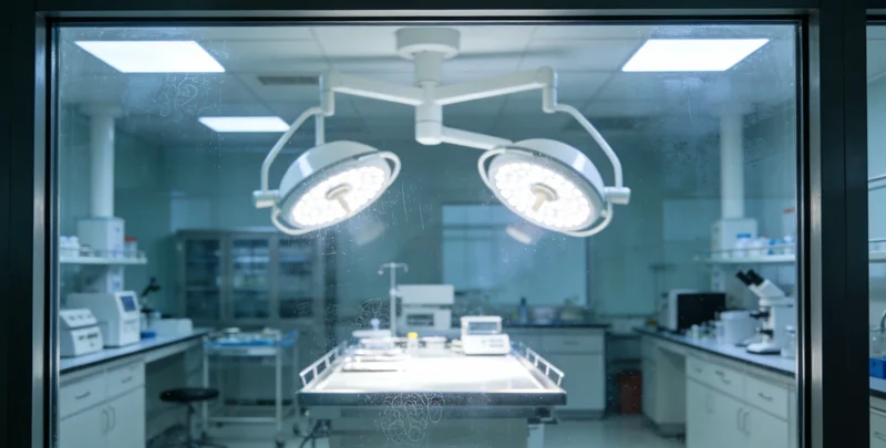 实验室内，技术人员正在操作精密