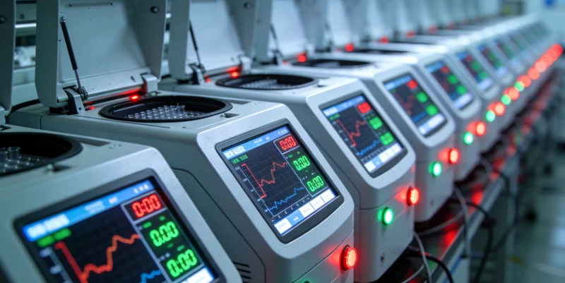 在现代化的基因检测实验室内,身