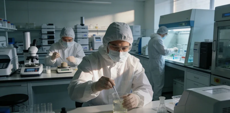 专业实验室技术人员操作精密仪器