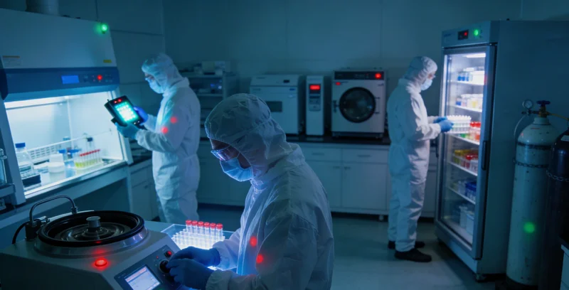 医生与患者共同查看基因检测分析