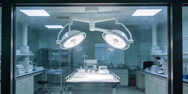 一位检验技师正在实验室操作基因