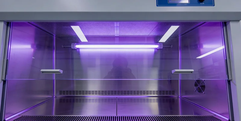 医生在办公室查看基因检测报告并