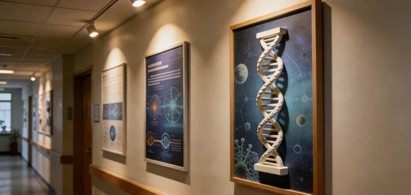 专业人士正在向咨询者解读基因检