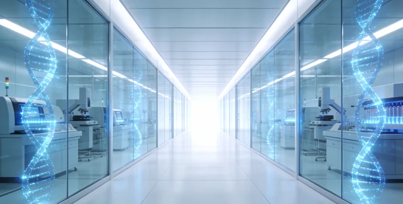 医生正在与同事讨论一份基因检测