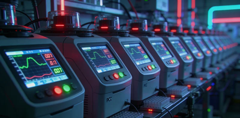 高科技基因测序仪在工作,展现先