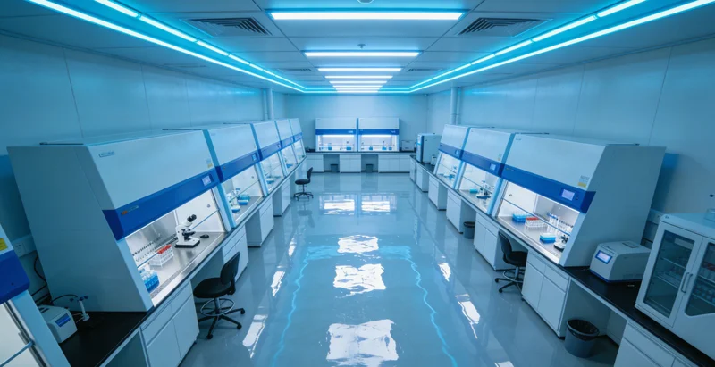 现代化实验室中，技术人员正在进