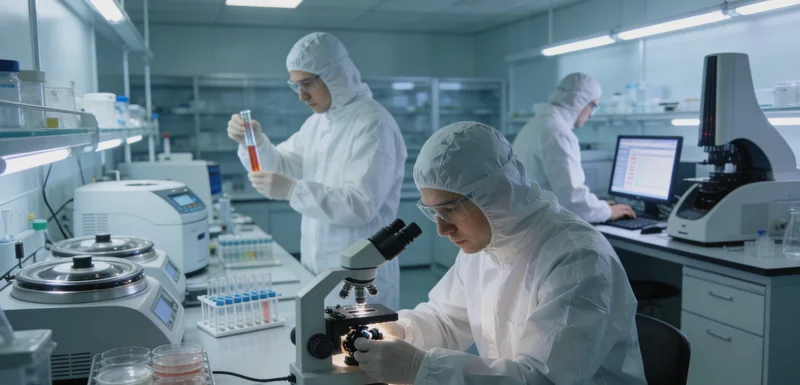 专业基因检测实验室工作场景