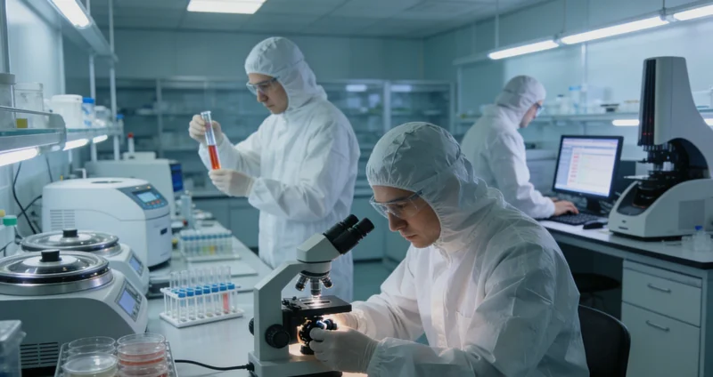 实验室人员进行病原基因检测操作