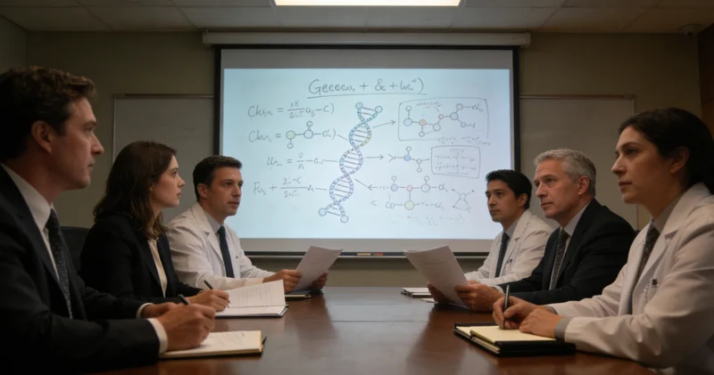 展示脑部影像与基因双螺旋结合的概念图,象征精准诊断