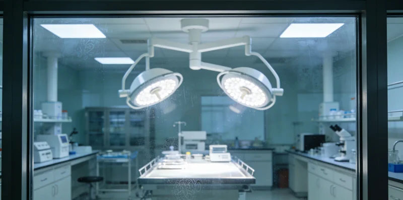 基因测序实验室内部，高科技测序