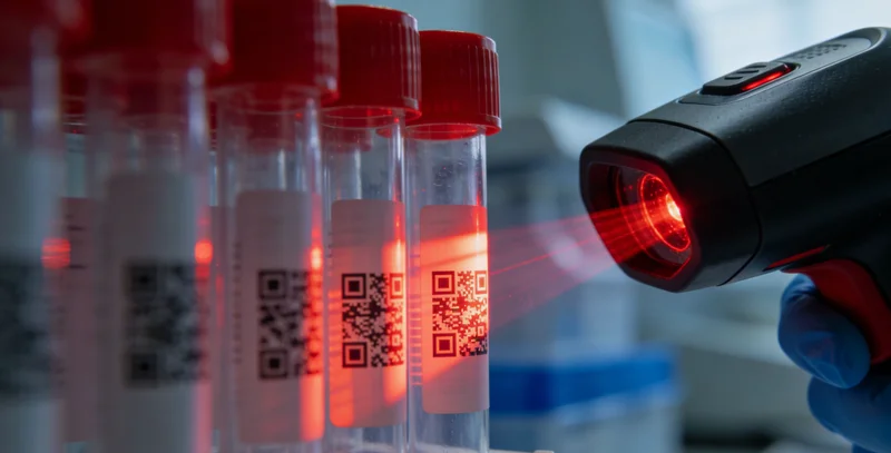 面带微笑的女性手持健康报告，背