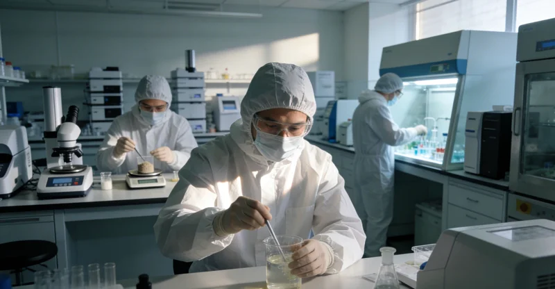 专业实验室内,技术人员正在进行