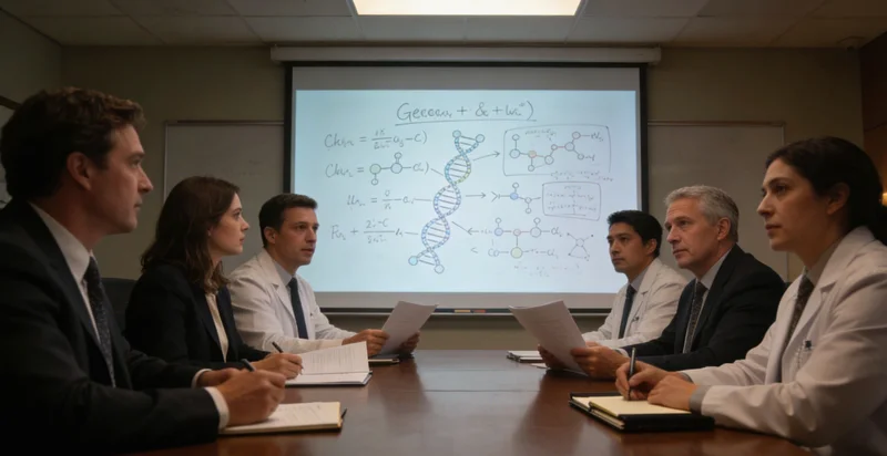 医生正在向患者讲解血液肿瘤基因检测报告