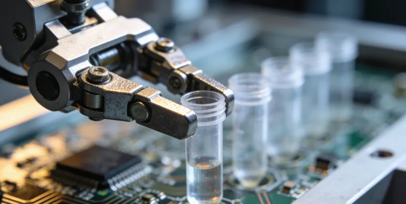 医生正在电脑前查看TB-DNA