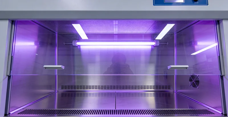 医生在诊室内,利用检测报告与患