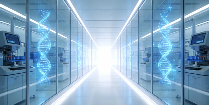 科技感画面，象征基因检测为家庭