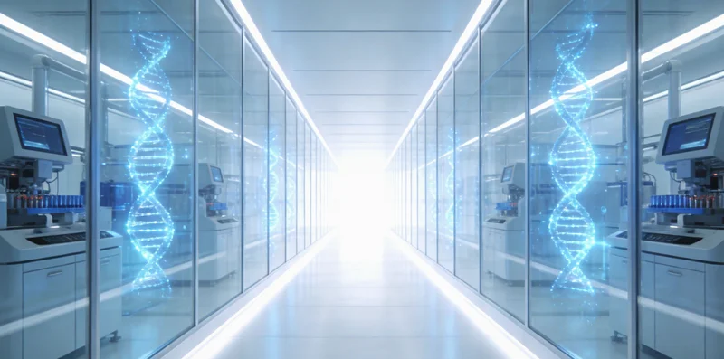 医生指着检测报告与家庭成员沟通