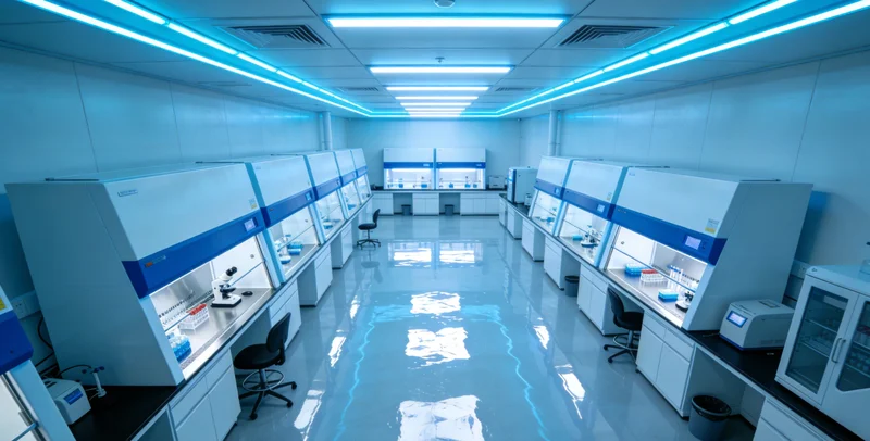 技术人员在实验室进行样本处理