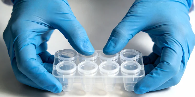 专业人士正在向客户解读基因检测报告