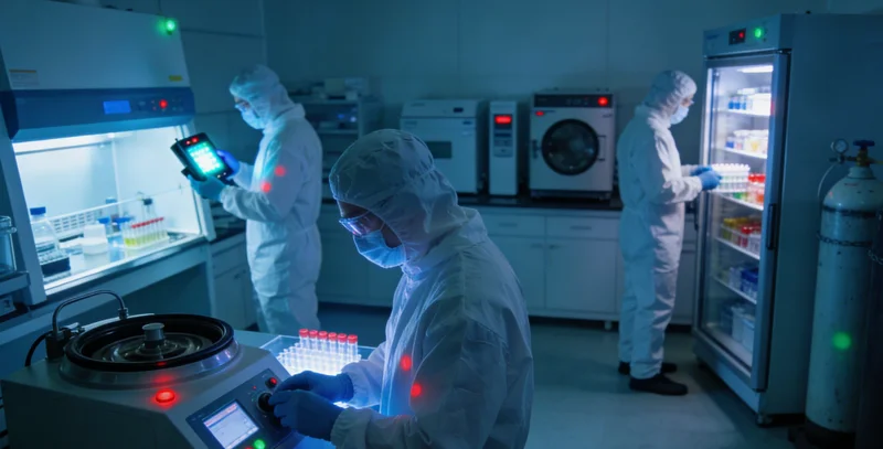 一位医生正在认真分析检测报告单