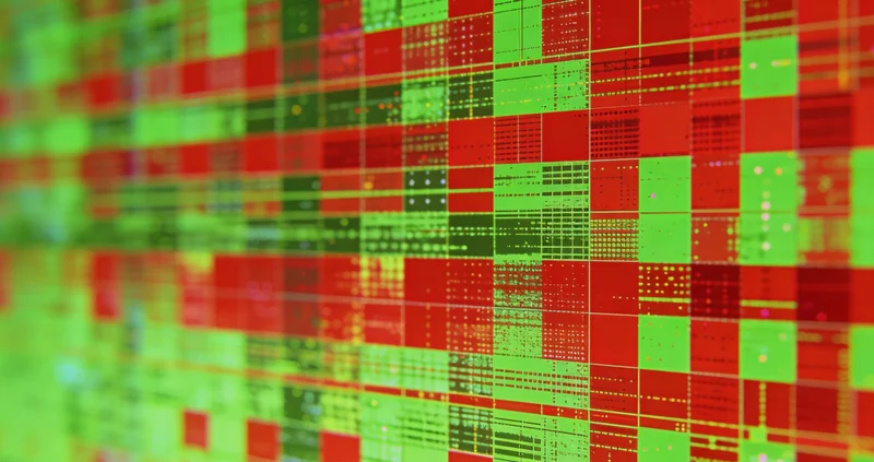 高科技基因测序仪正在运行,背景