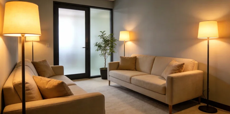 医生在诊室内向咨询者耐心解读检