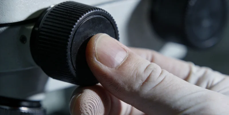 神经科医生正在仔细查看患者的脑