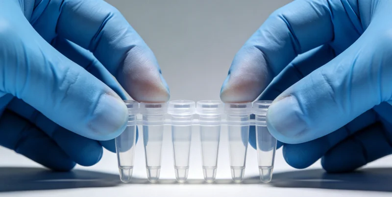 医生与患者查看基因检测报告示意图