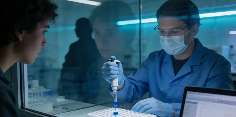 专业医生正在为患者解读基因检测