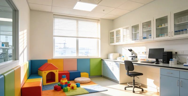 医生正在进行腰椎穿刺,示意脑脊