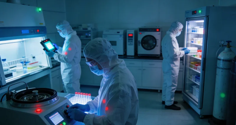 基因检测实验室工作场景