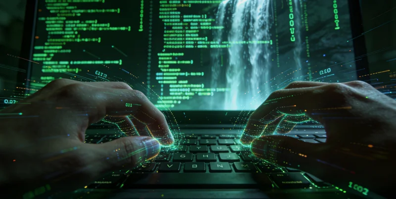 电脑屏幕上显示着复杂的基因测序