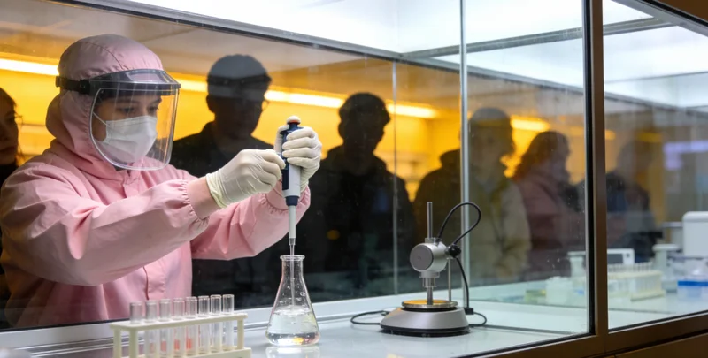 专业的基因检测报告和实验室环境